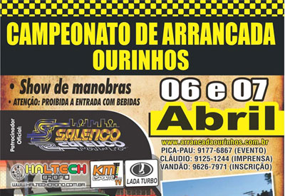 Flyer: 1ª Etapa - Campeonato de Arrancada Ourinhos 2013