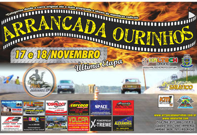 Flyer: 4ª Etapa - Campeonato de Arrancada Ourinhos 2012