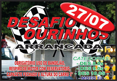 Flyer: 3º Desafio de Arrancada 2014