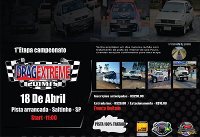 Flyer: 1ª Etapa - Drag Extreme 201m 2015