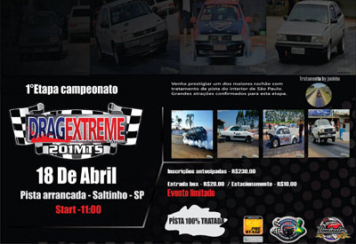 Flyer: 1ª Etapa - Drag Extreme 201m 2015
