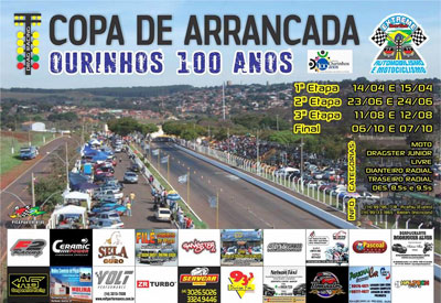 Flyer: 1º Etapa - Copa de Arrancada Ourinhos 100 Anos