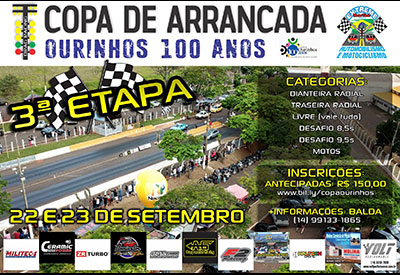 Flyer: 3ª Etapa - Copa Arrancada Ourinhos 100 anos