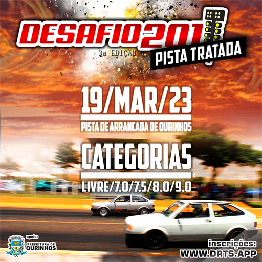 Flyer: Desafio 201 - Pista Tratada